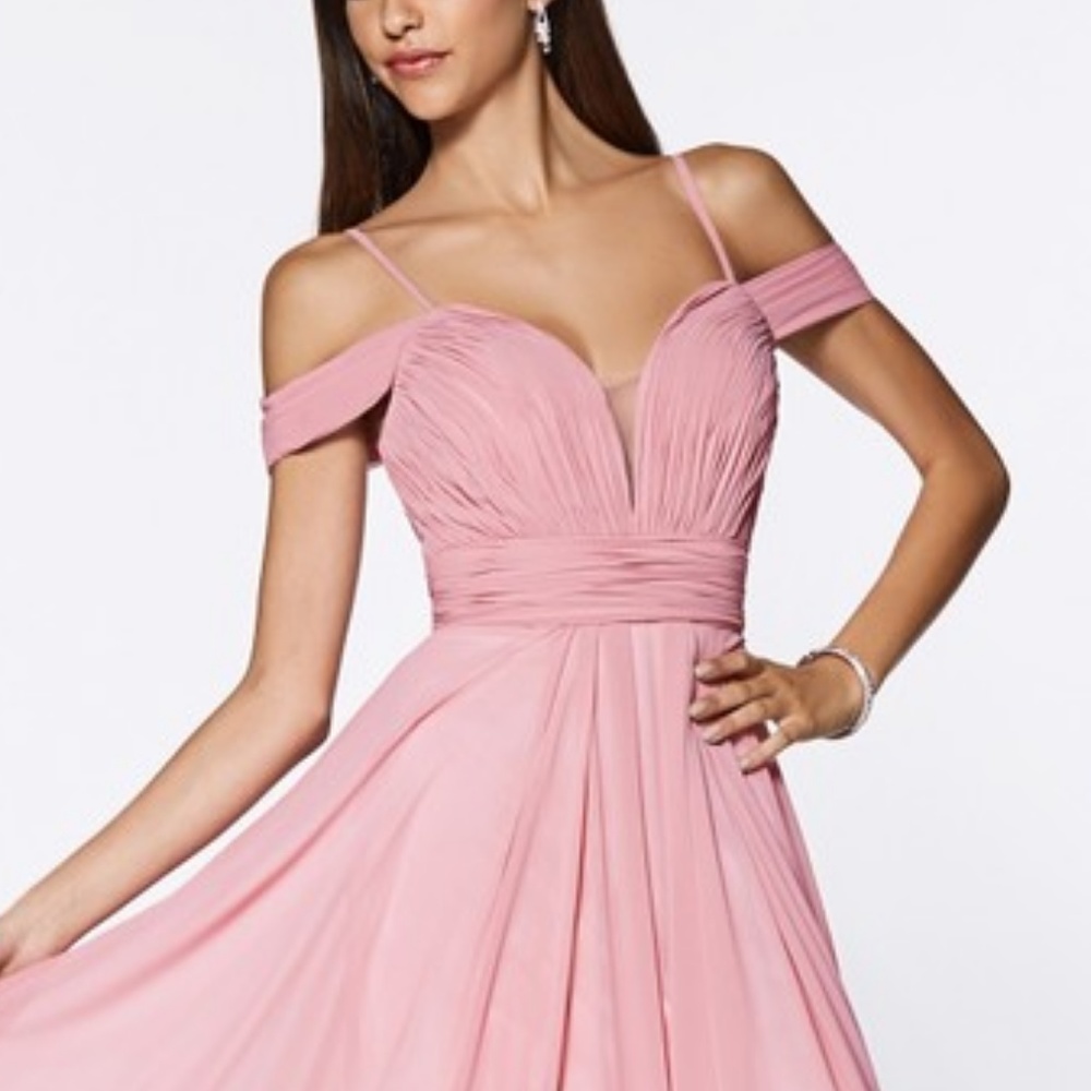 MOTHER OF BRIDE EVENING DRESS GOWN CDCJ241BLUSH - Picture 4 of 6